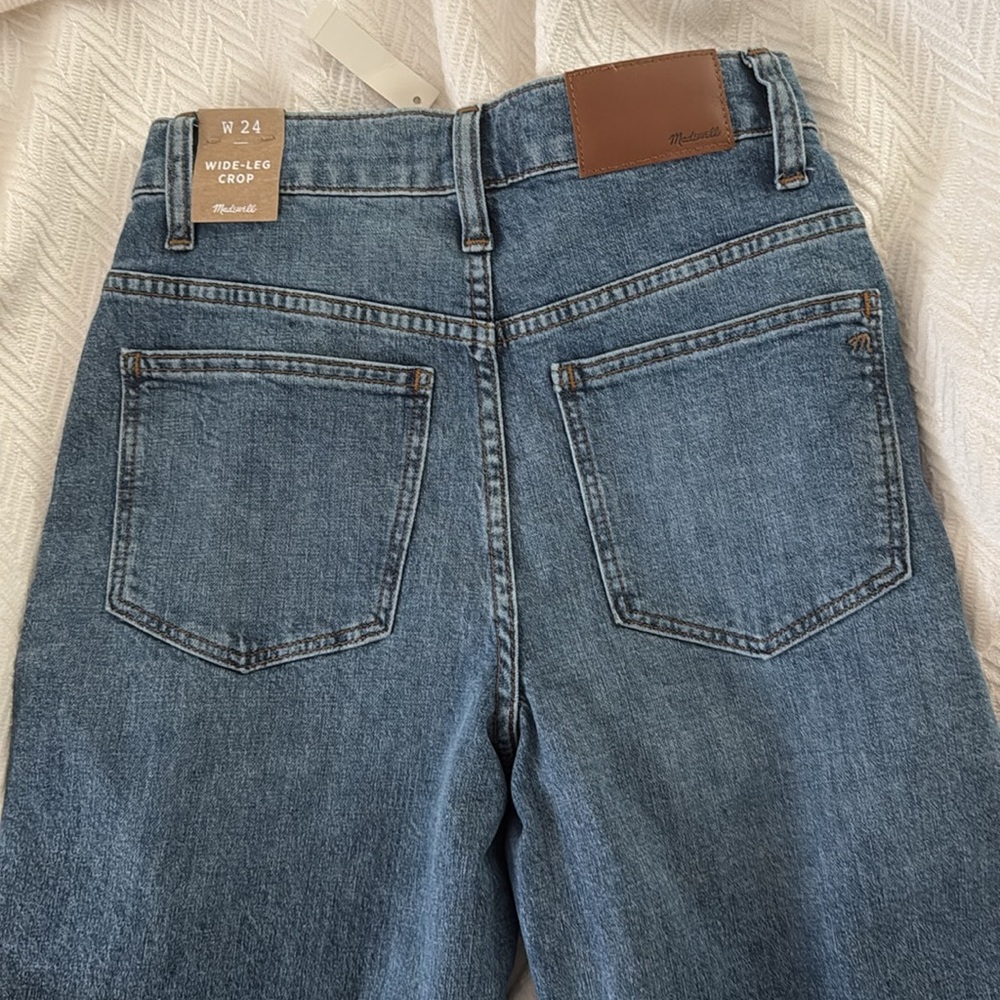 NWT Madewell Wide Leg Crop Sailor Jeans - Picture 3 of 6
